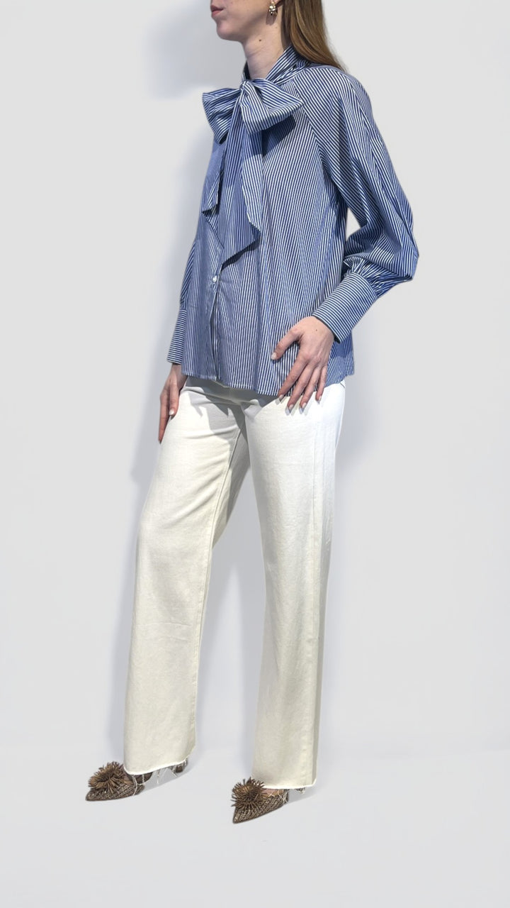 MOTEL - CAMICIA POPELINE A RIGHE