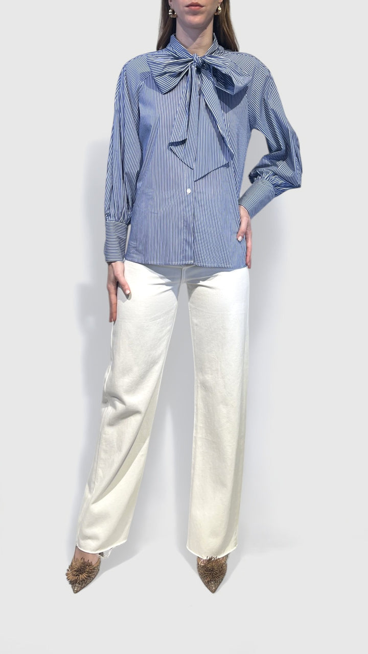 MOTEL - CAMICIA POPELINE A RIGHE