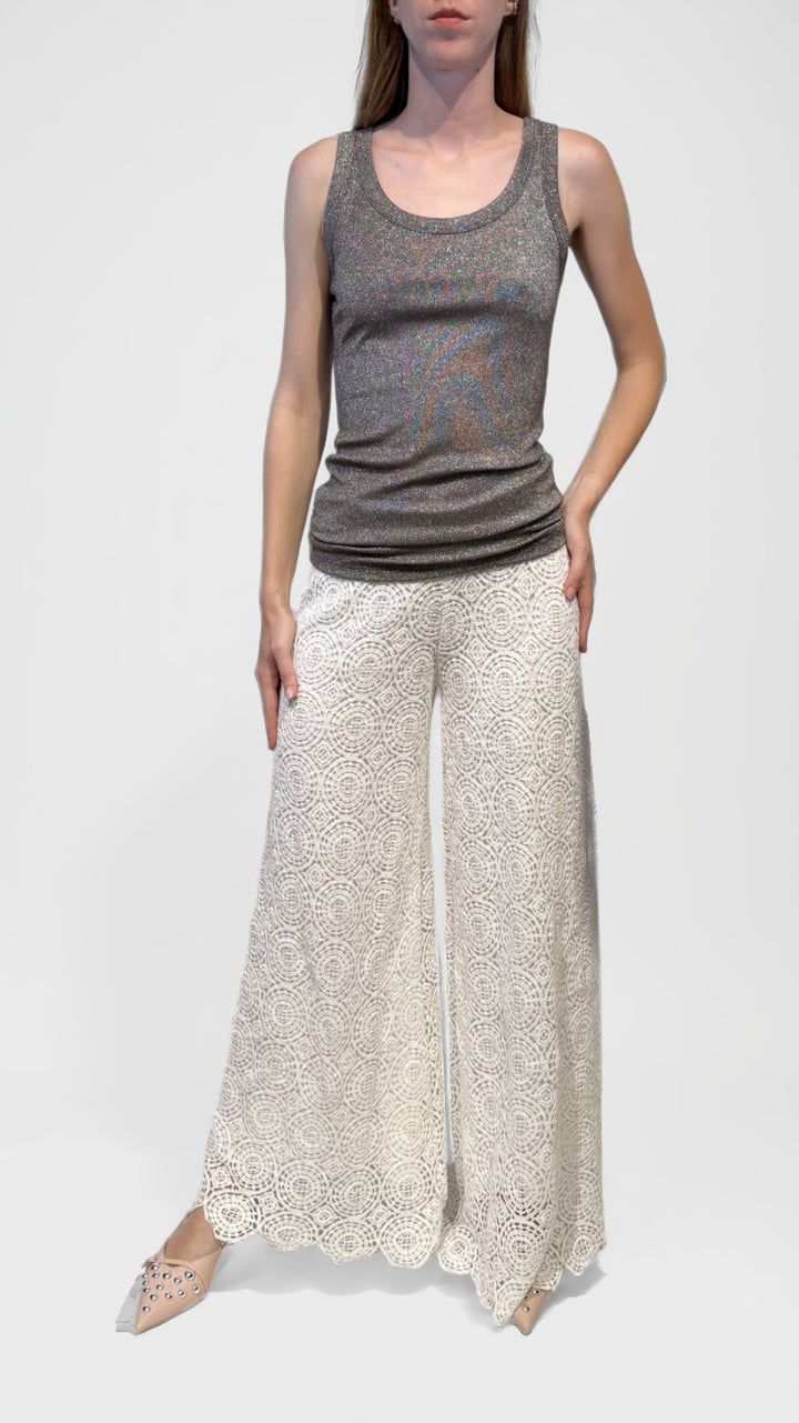 MOTEL - PANTALONE IN PIZZO MACRAME'