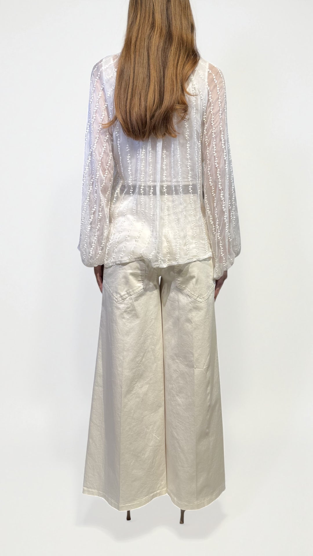 MOTEL -  CAMICIA IN CREPE RICAMATA