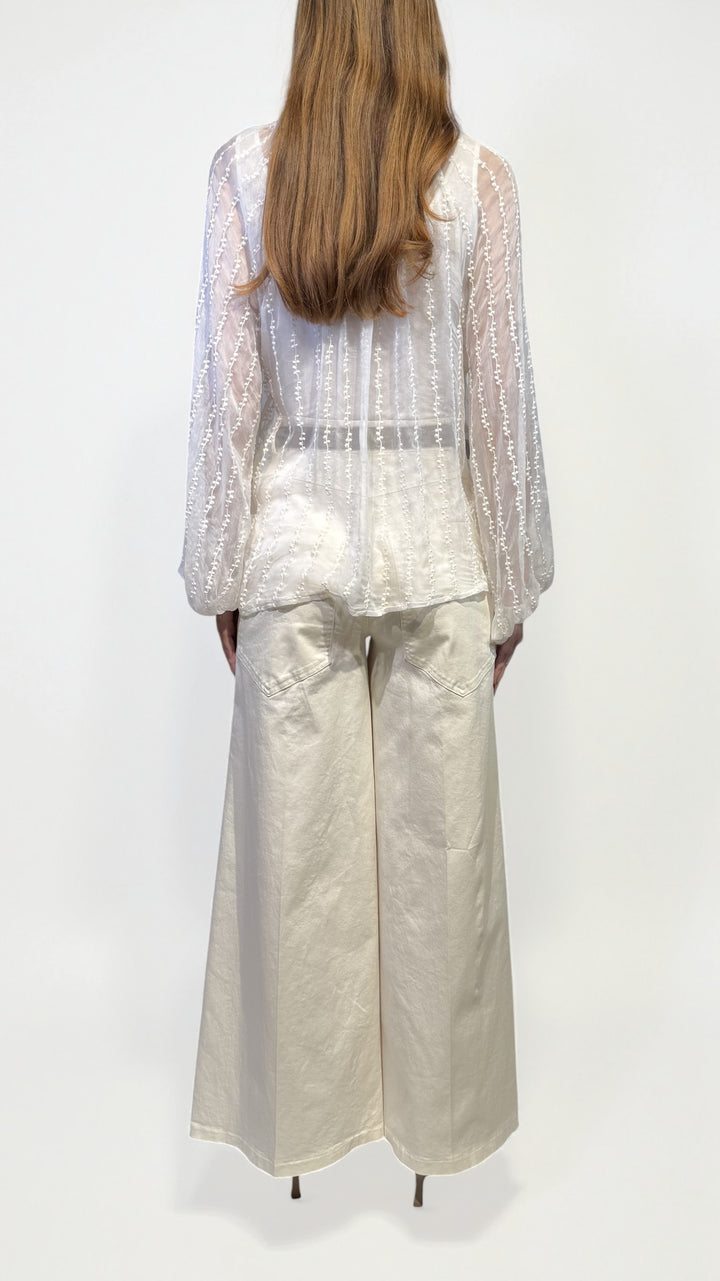 MOTEL -  CAMICIA IN CREPE RICAMATA