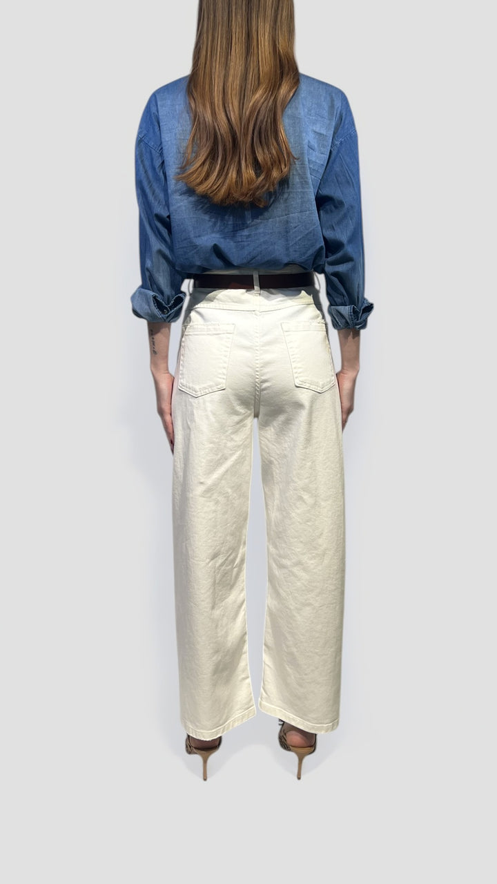 TENSIONE IN - DENIM BAGGY BIANCO