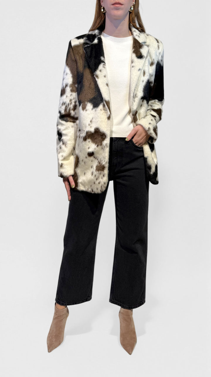 TENSIONE IN - BLAZER IN STAMPA MUCCA