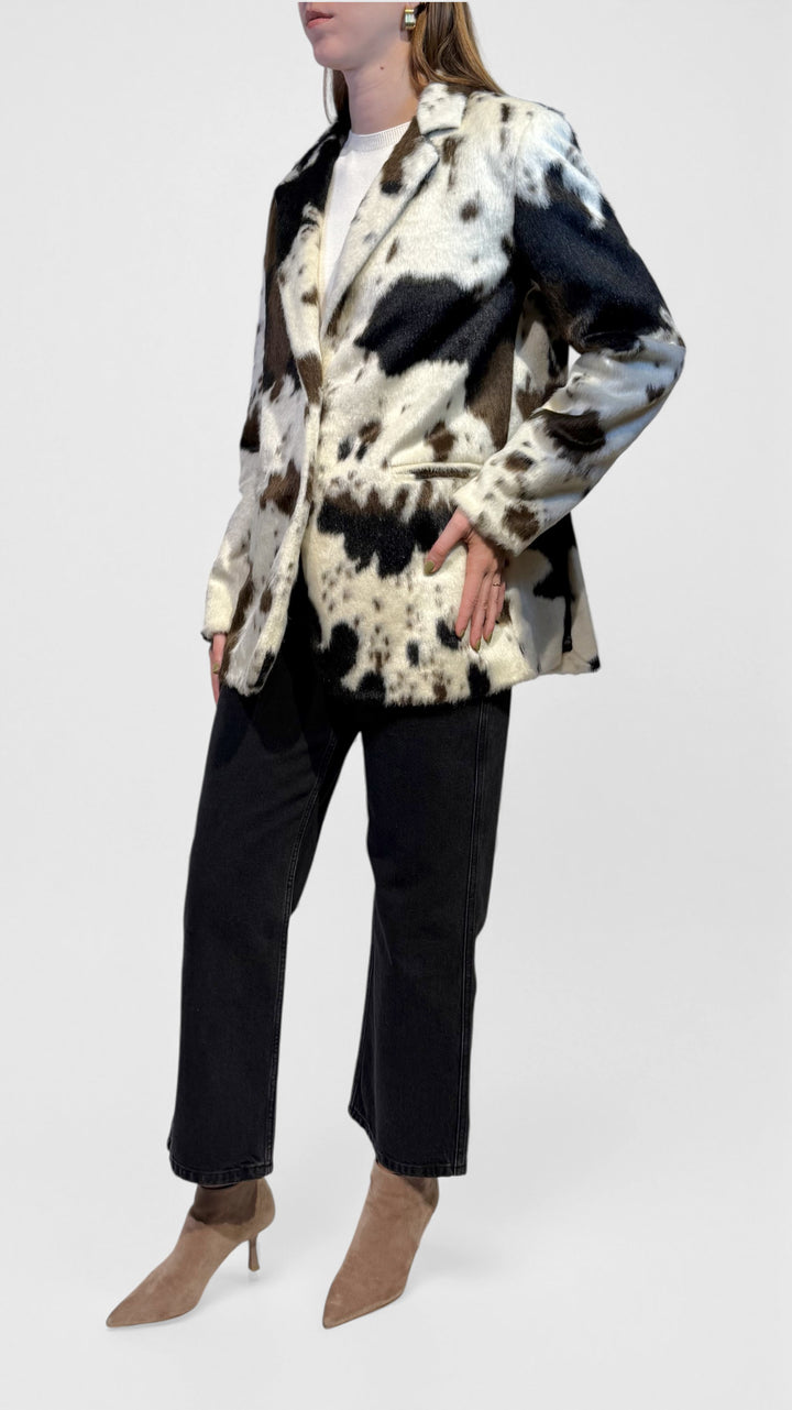 TENSIONE IN - BLAZER IN STAMPA MUCCA