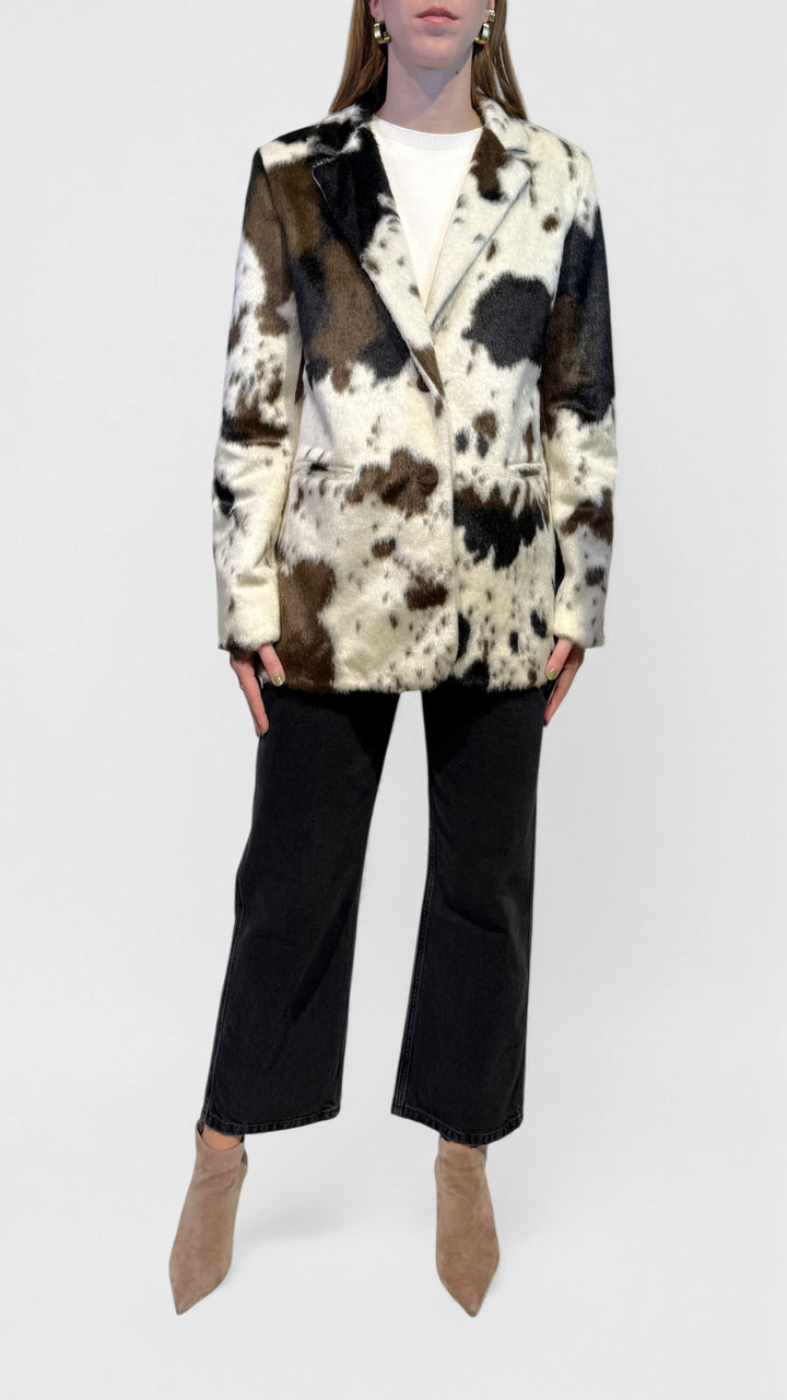 TENSIONE IN - BLAZER IN STAMPA MUCCA