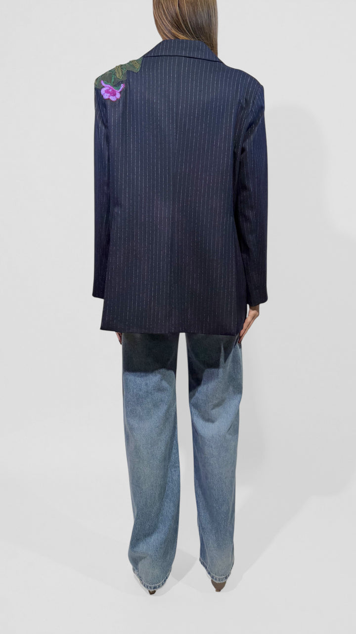 TENSIONE IN - BLAZER MONOPETTO CON RICAMO