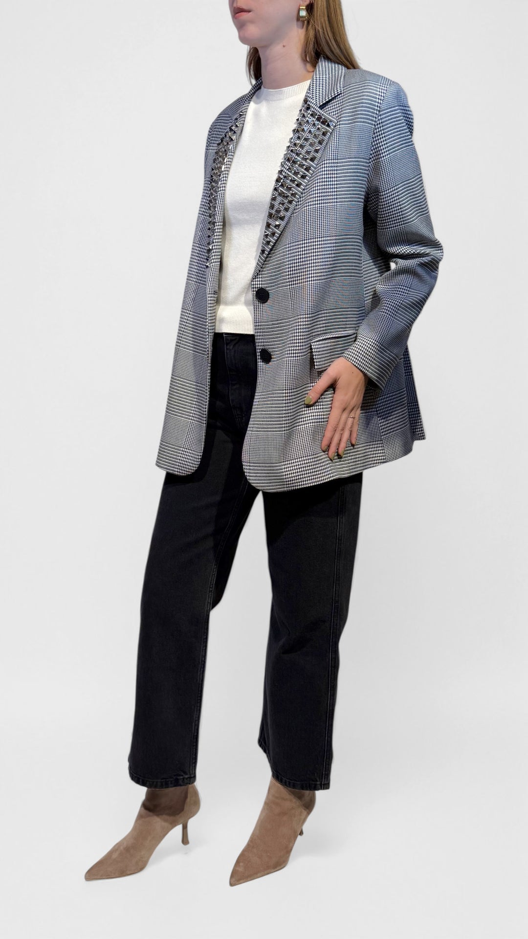 TENSIONE IN - BLAZER MONOPETTO CON STRASS