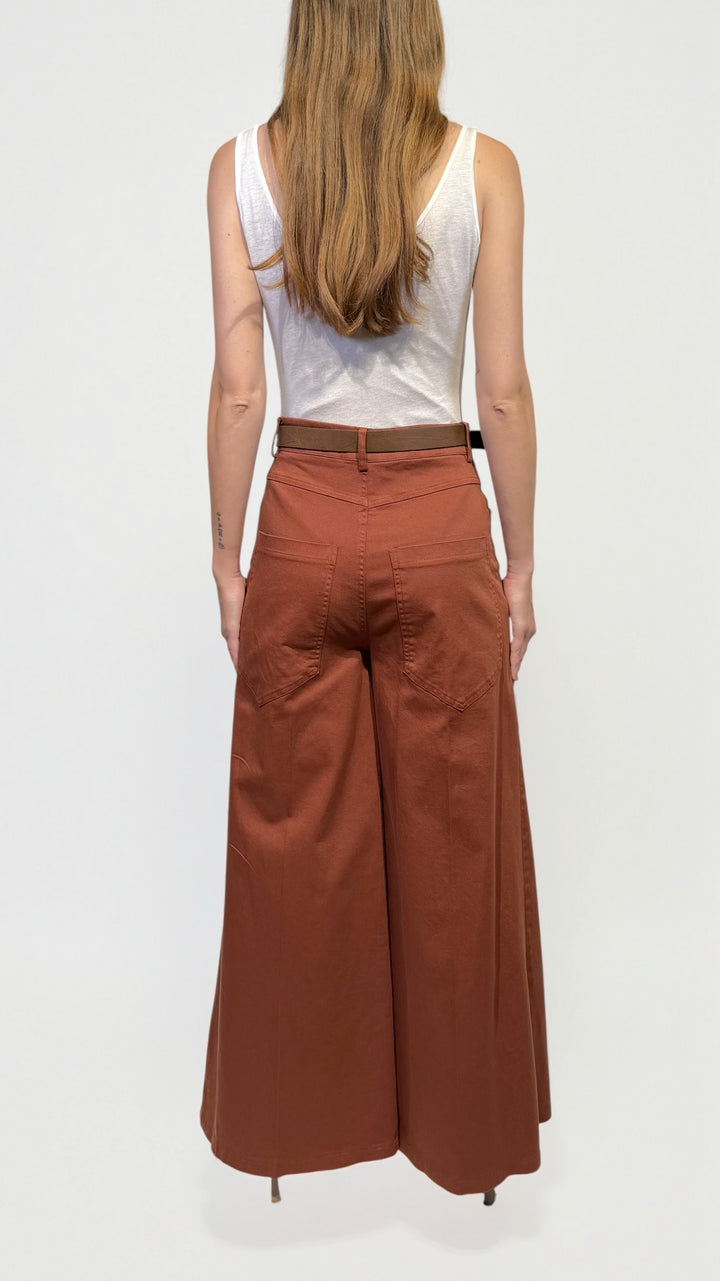 TENSIONE IN -  PANTALONE GAMBA AMPIA