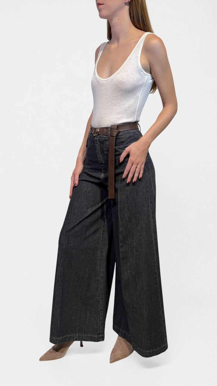 TENSIONE IN -  DENIM GAMBA AMPIA
