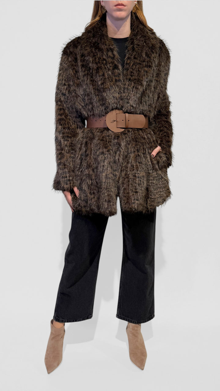 TENSIONE IN - ECO PELLICCIA OVER EFFETTO MACUCLATO