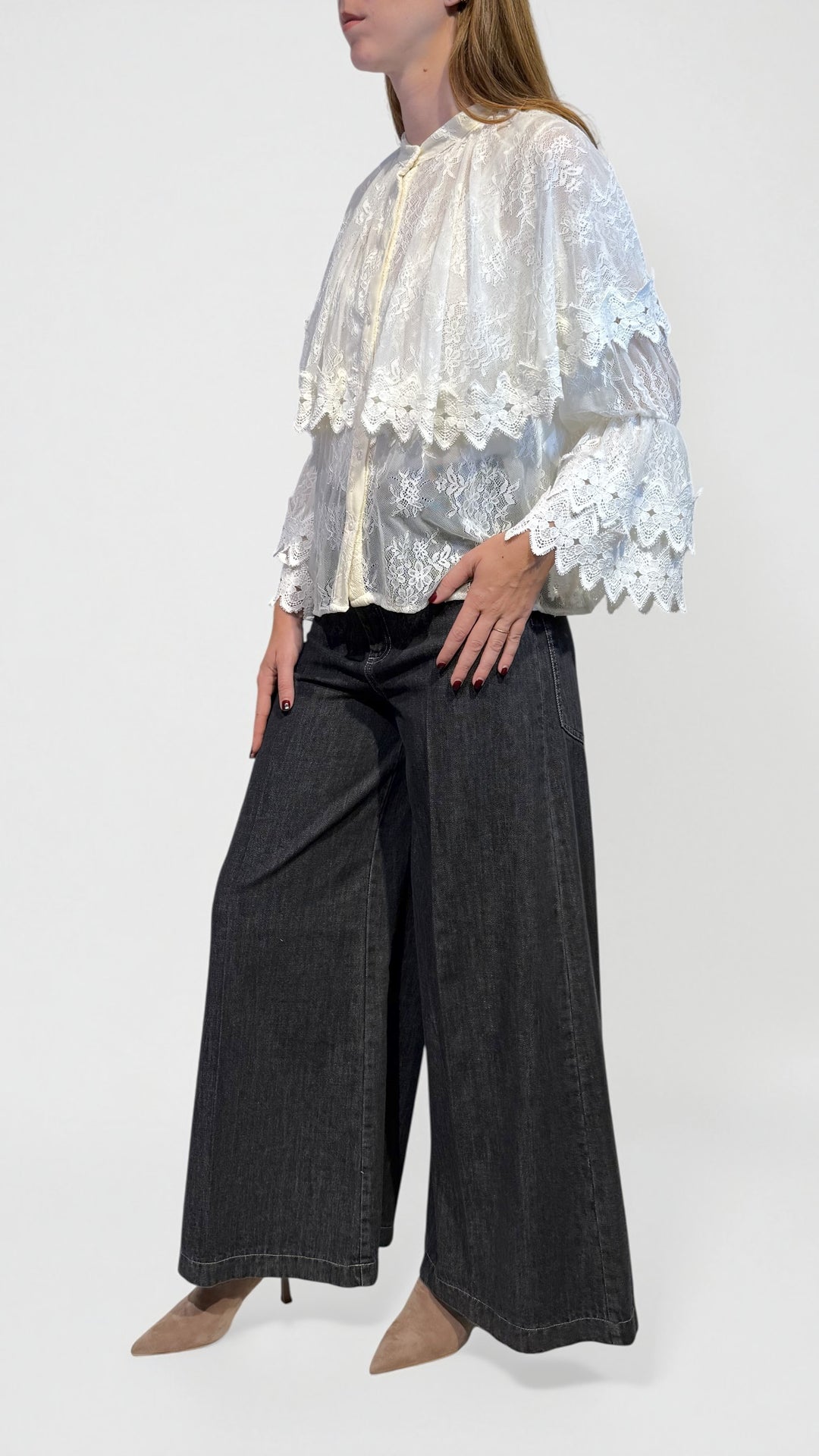 TENSIONE IN - CAMICIA IN PIZZO MACRAME'