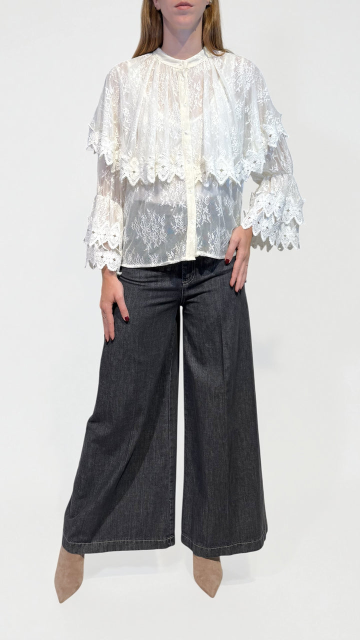 TENSIONE IN - CAMICIA IN PIZZO MACRAME'
