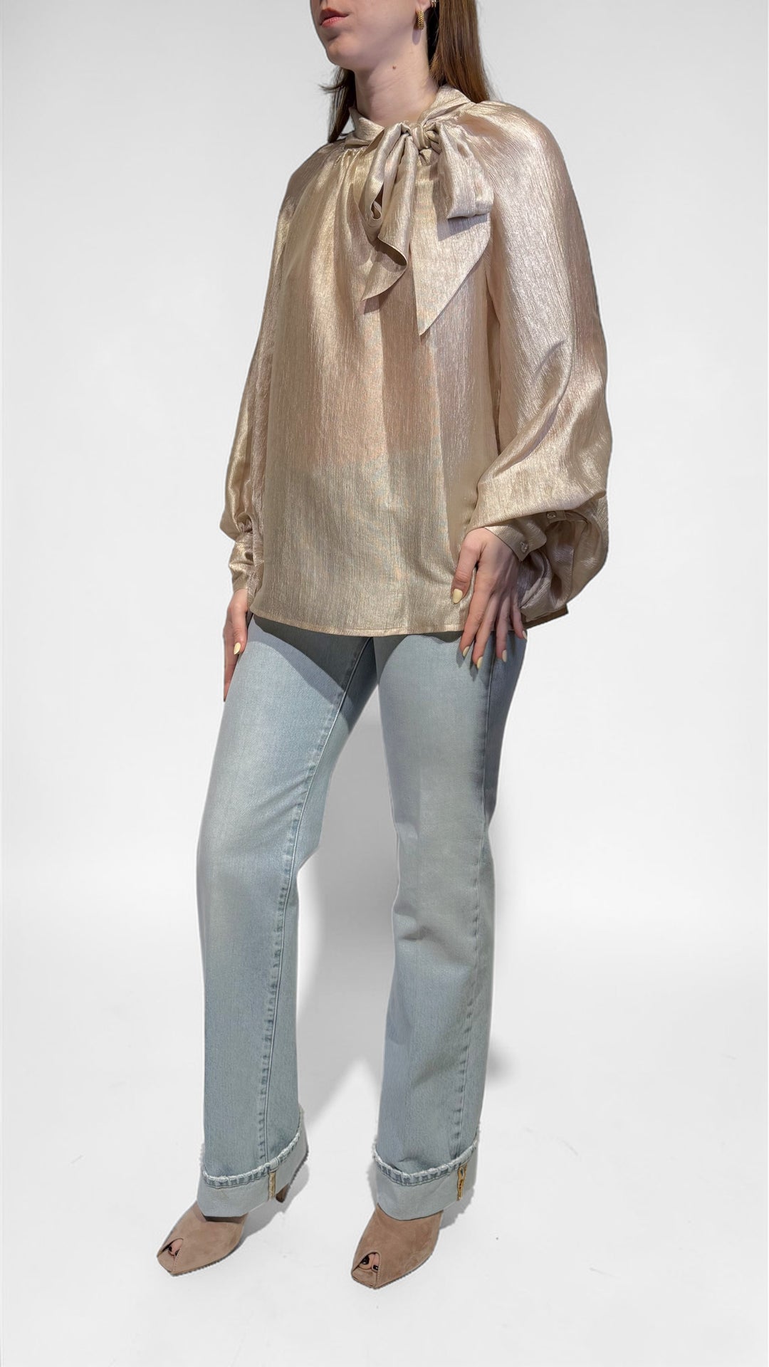 TENSIONE IN - CAMICIA AMPIA MAXI FIOCCO