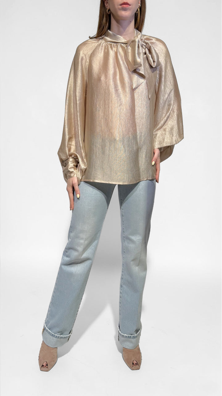 TENSIONE IN - CAMICIA AMPIA MAXI FIOCCO