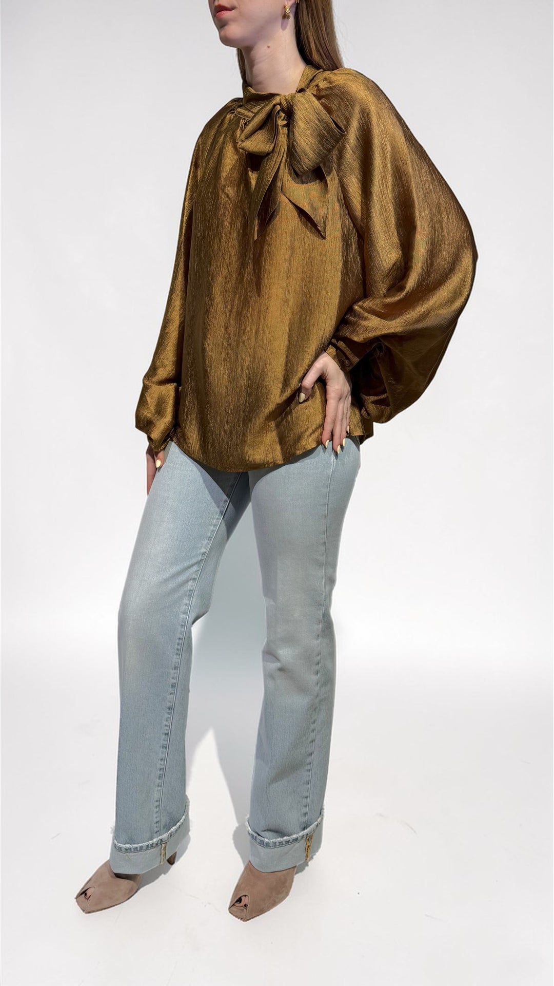 TENSIONE IN - CAMICIA AMPIA MAXI FIOCCO