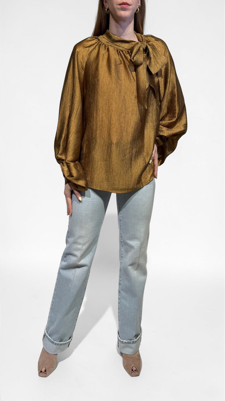 TENSIONE IN - CAMICIA AMPIA MAXI FIOCCO