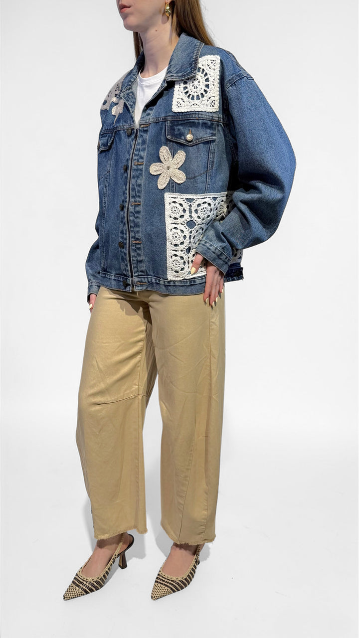 TENSIONE IN - GIACCA DENIM CON PATCH