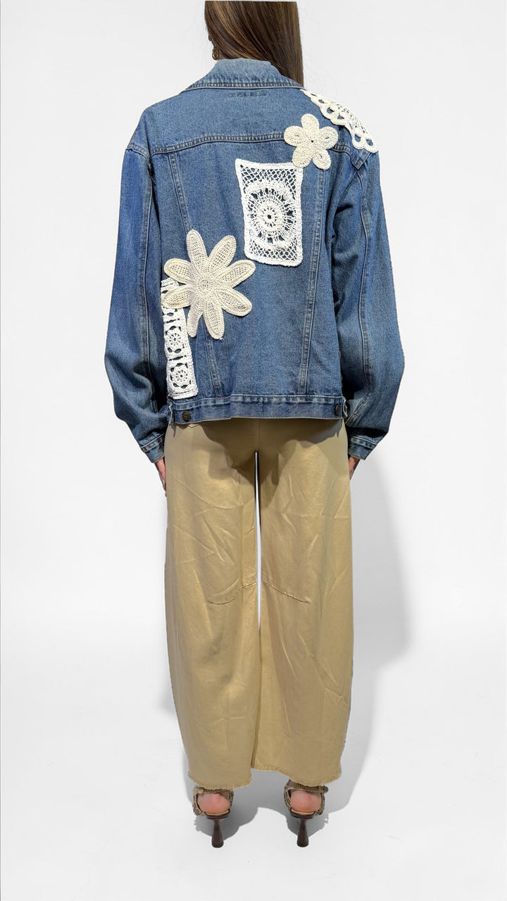 TENSIONE IN - GIACCA DENIM CON PATCH