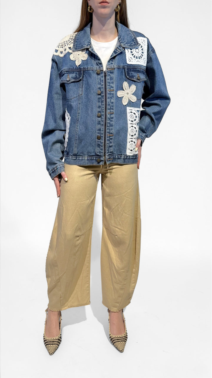 TENSIONE IN - GIACCA DENIM CON PATCH