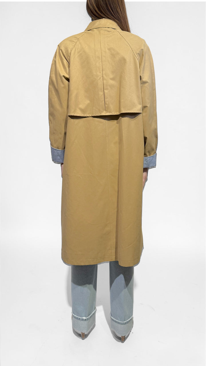 TENSIONE IN - TRENCH CON POPELINE RIGATO