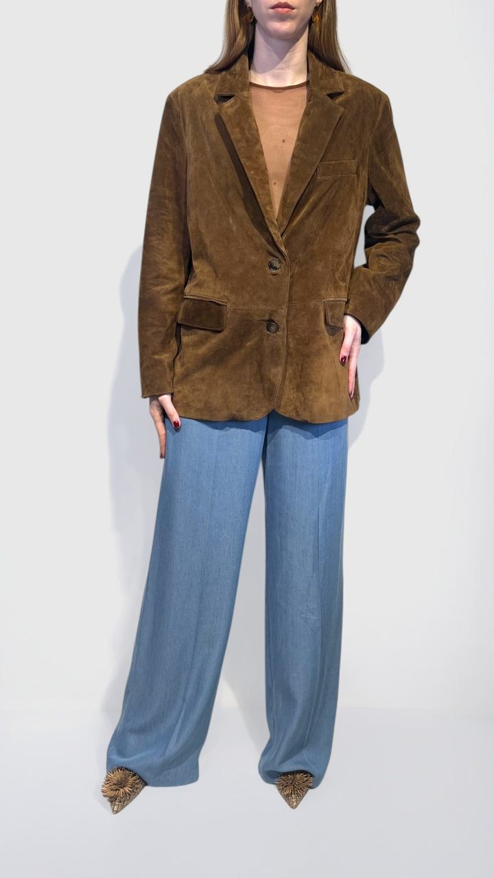 TENSIONE IN - BLAZER OVER IN PELLE