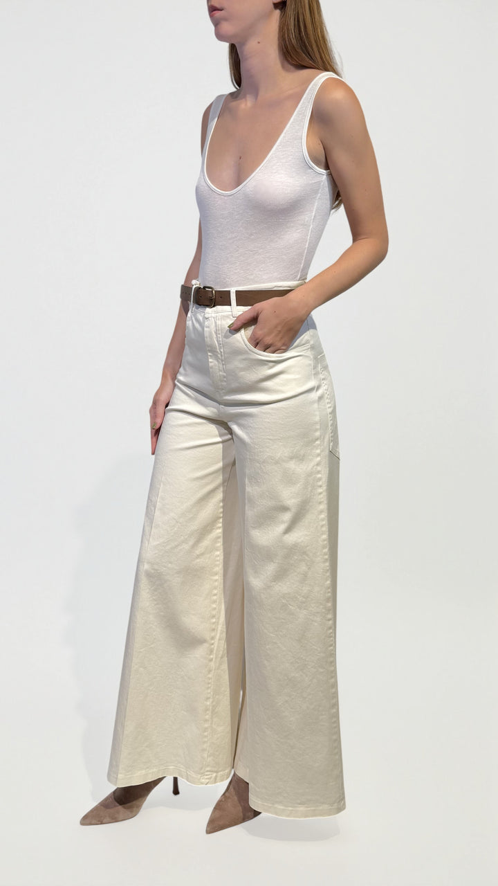 TENSIONE IN -  PANTALONE GAMBA AMPIA