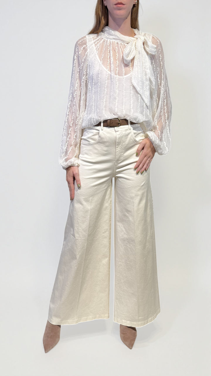 MOTEL -  CAMICIA IN CREPE RICAMATA