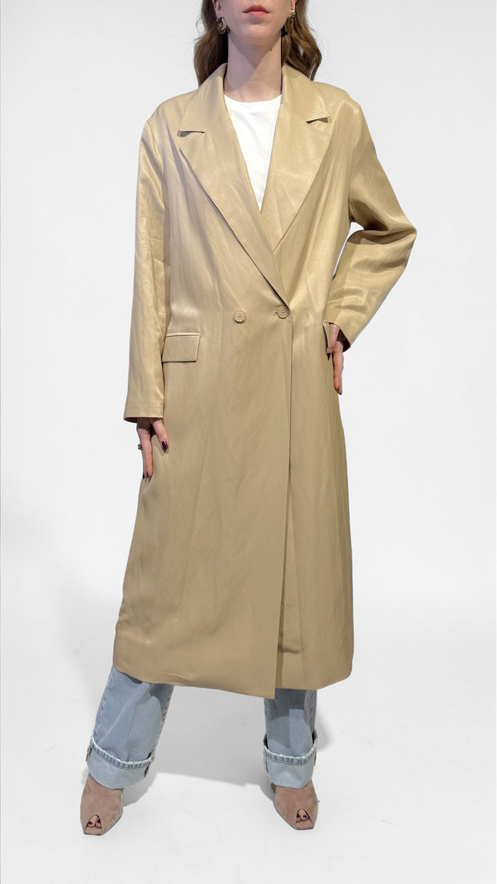 VICOLO - TRENCH IN MISTO LINO