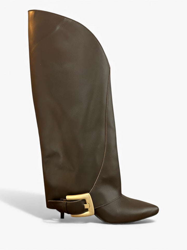 OVYÈ - STIVALE IN PELLE CON FIBBIA