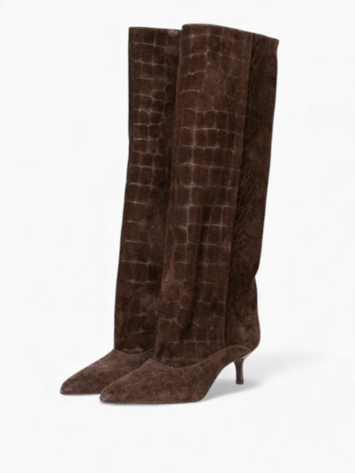 OVYÈ - STIVALE IN CAMOSCIO COCCO