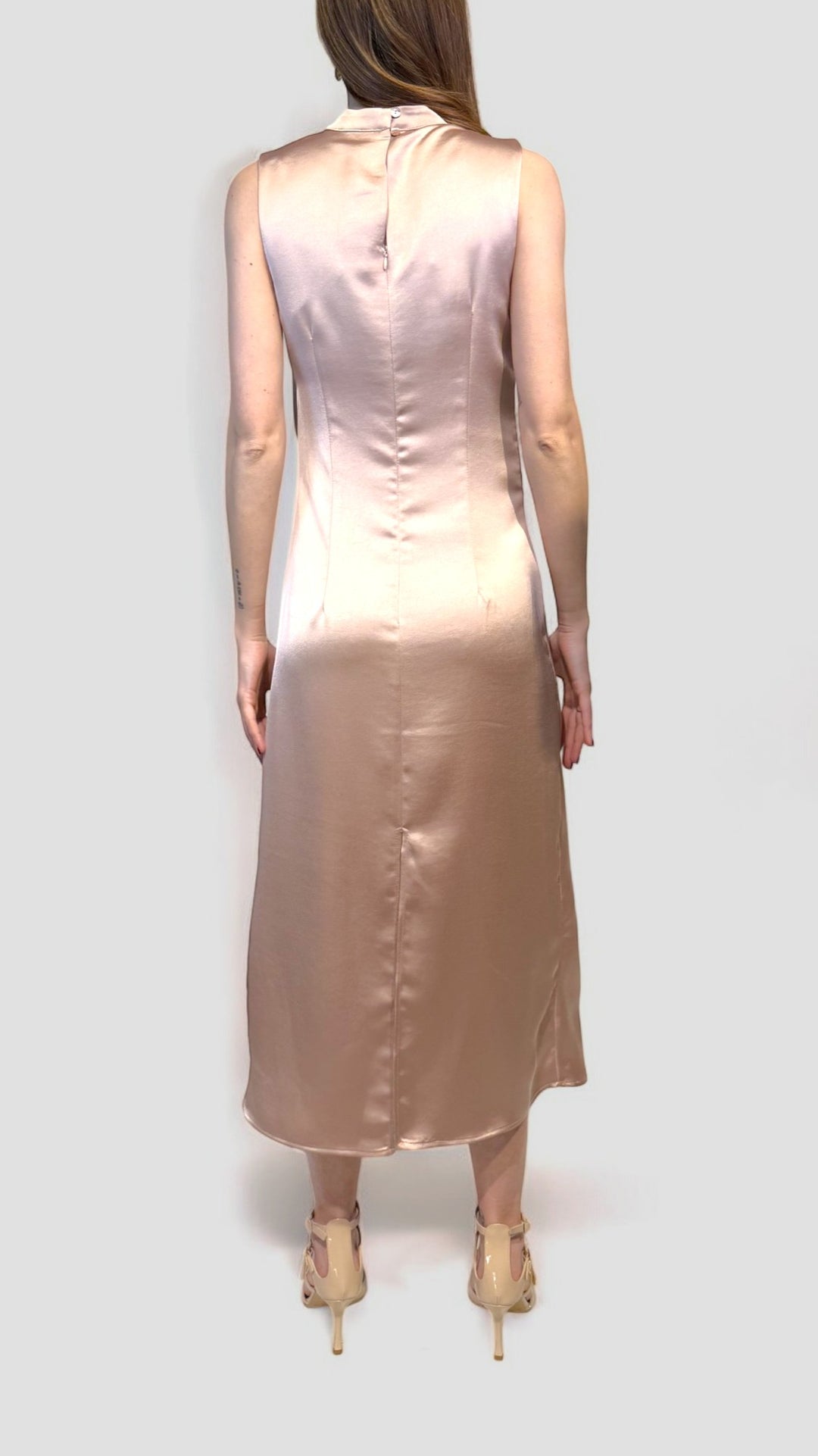 VICOLO - ABITO LONGUETTE CUT OUT IN SATIN