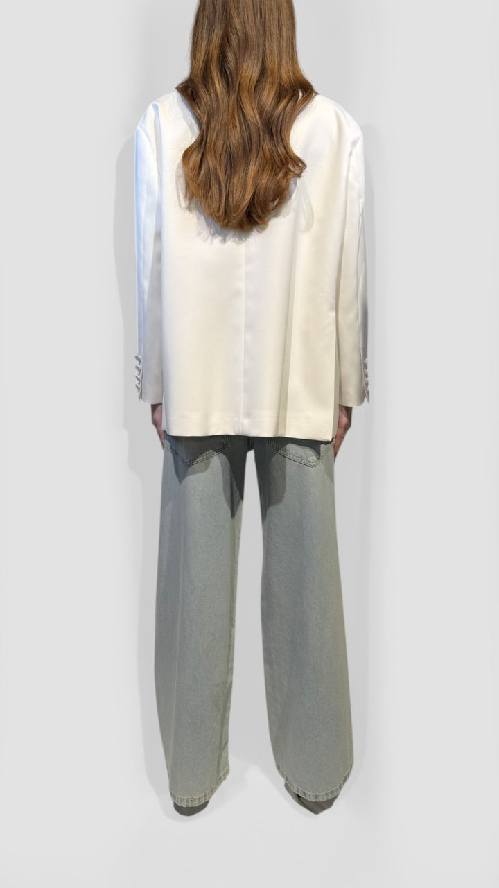 VICOLO - BLAZER OVER CON REVERS IN SATIN