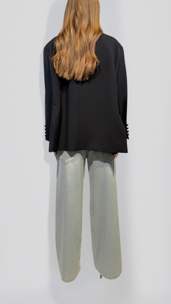 VICOLO - BLAZER OVER CON REVERS IN SATIN
