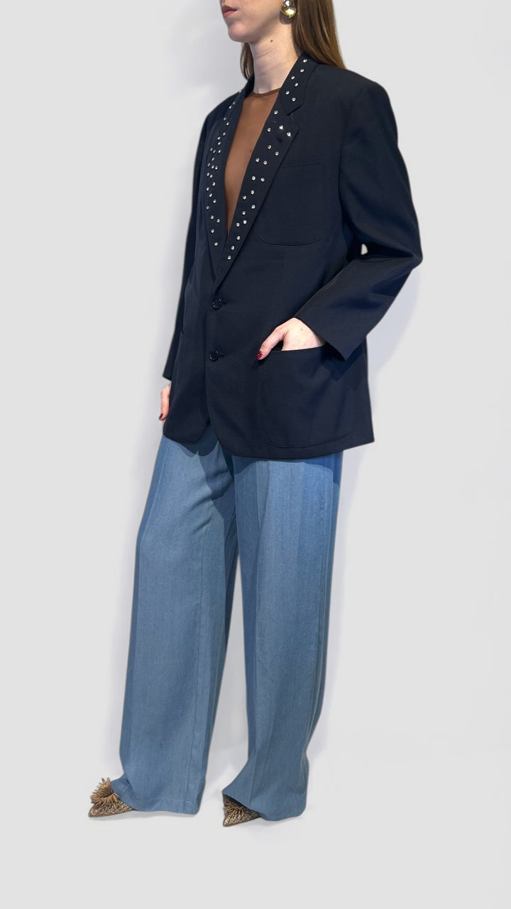 VICOLO - BLAZER MONOPETTO CON DETTAGLIO STRASS