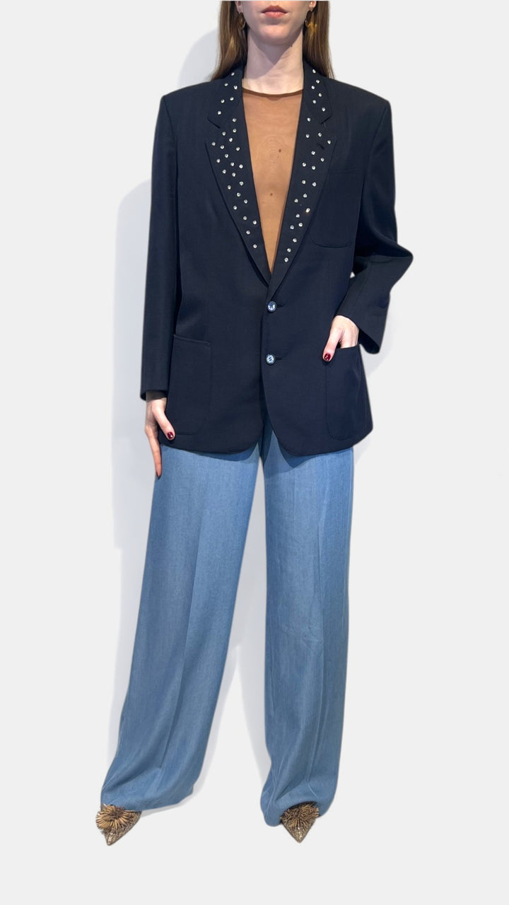 VICOLO - BLAZER MONOPETTO CON DETTAGLIO STRASS