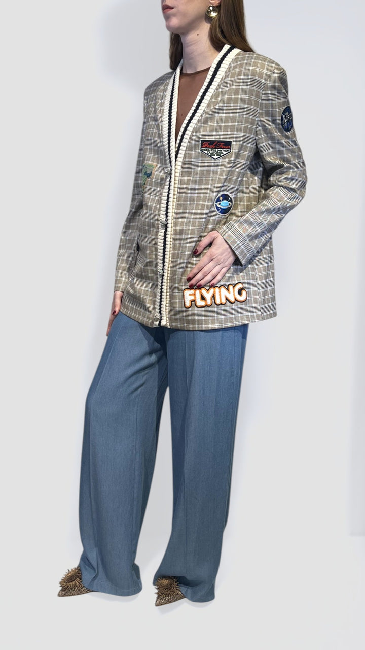 VICOLO - BLAZER COLLO IN MAGLIA
