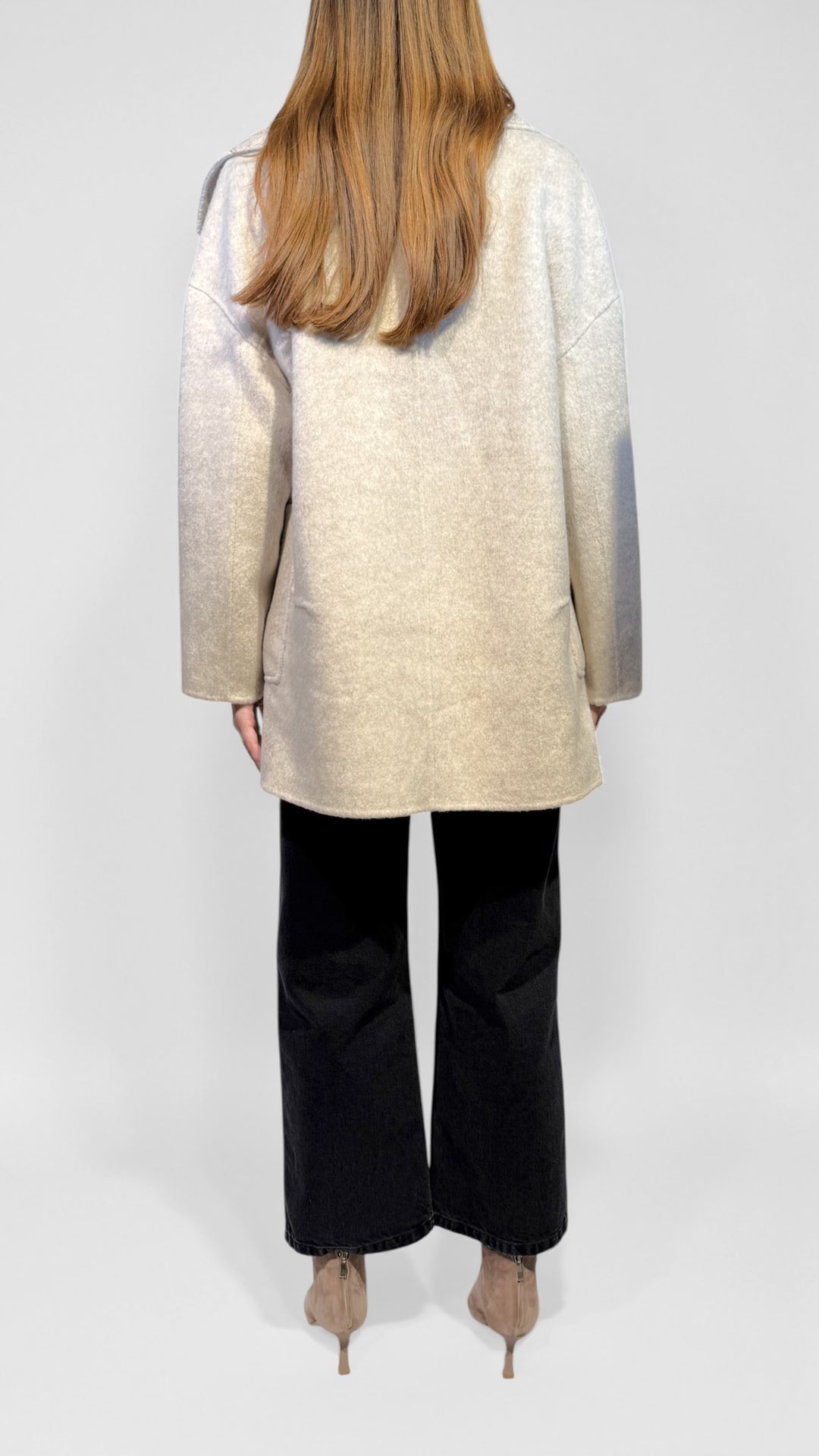 VICOLO -  CAPPOTTO CORTO CON SCIARPA FRANGE
