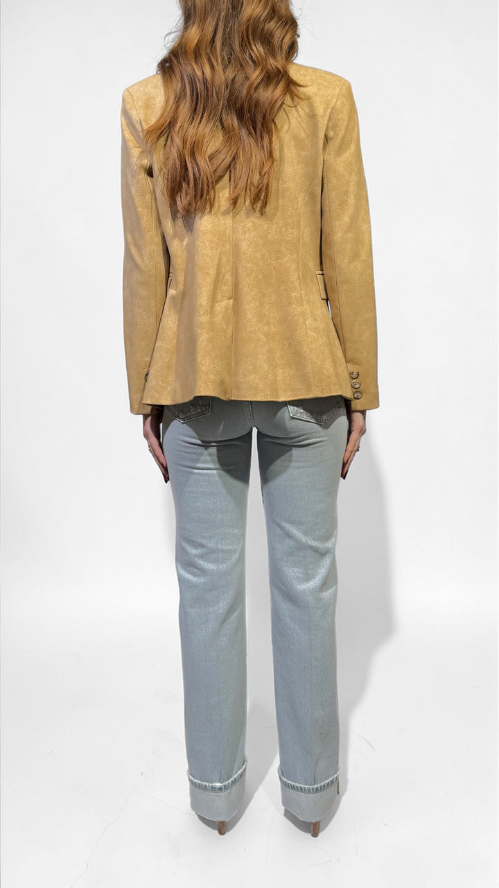 TENSIONE IN - BLAZER MONOPETTO EFFETTO PELLE