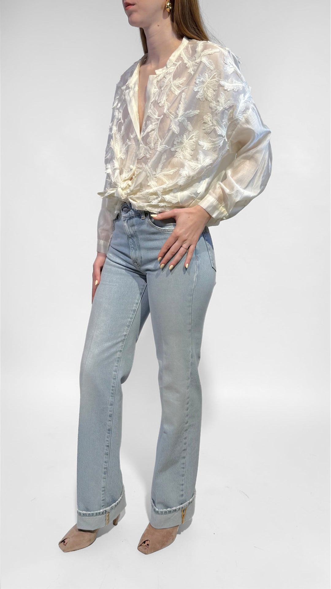 VICOLO - JEANS JODIE RISVOLTO