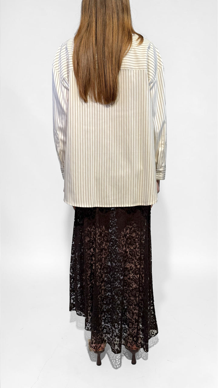 TENSIONE IN - CAMICIA POPELINE A RIGHE