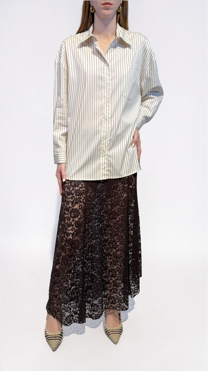 TENSIONE IN - CAMICIA POPELINE A RIGHE