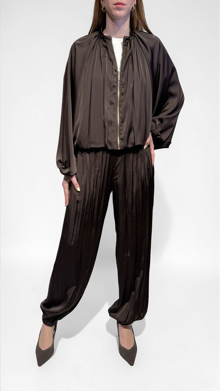 VICOLO - COMPLETO BOMBER E PANTALONE RASO