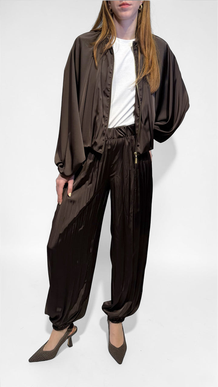 VICOLO - COMPLETO BOMBER E PANTALONE RASO
